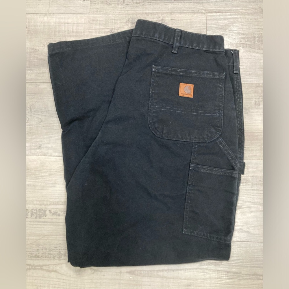 Black Carpenter Carhartt Pants - Hemmed to 40x30